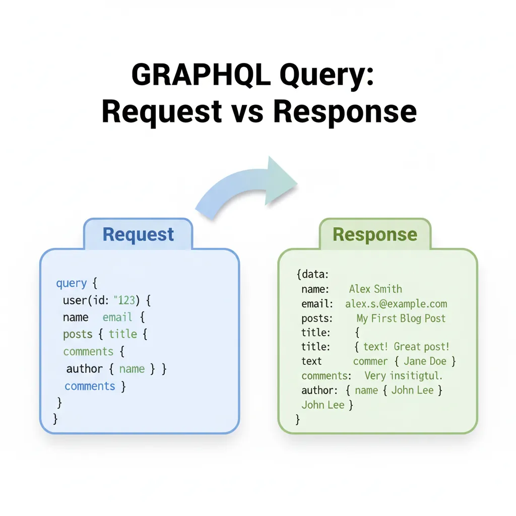 GraphQL query request and response comparison